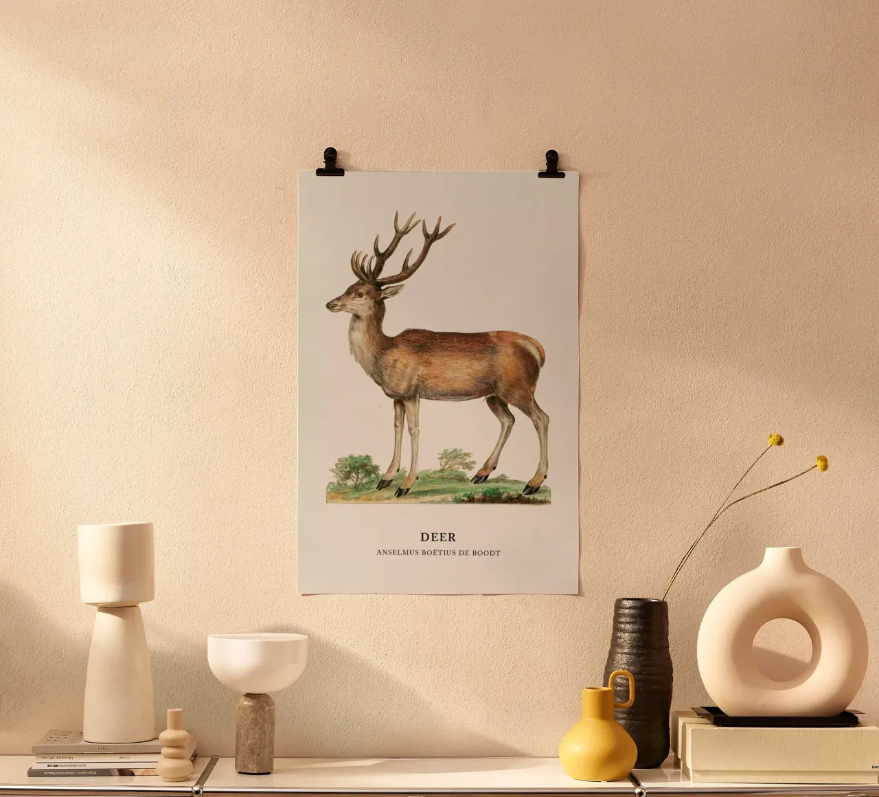 Anselmus Boëtius de Boodt - Deer poster con telaio in plastica da Vintage by JUNIQE