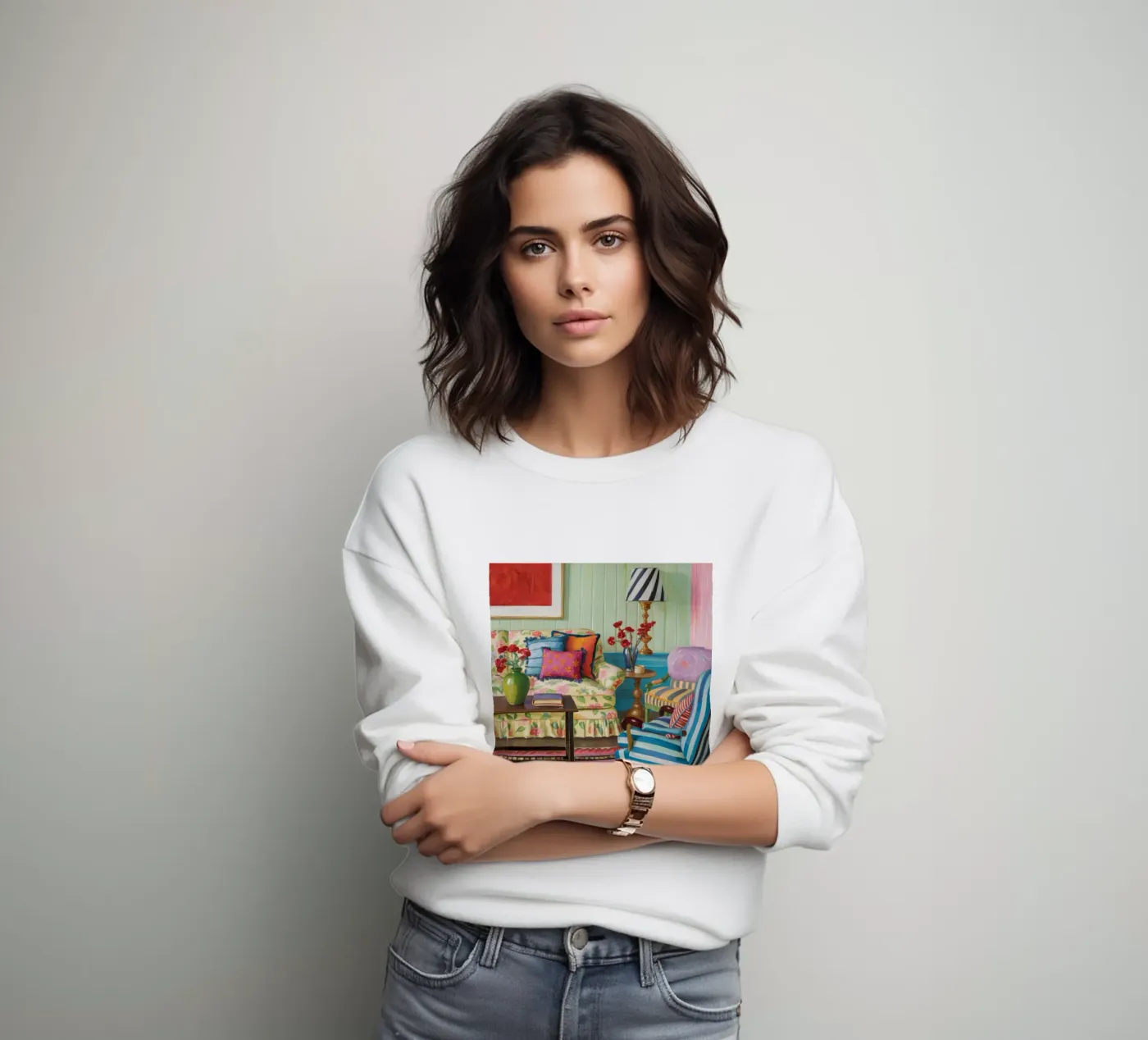 Eclectic Pattern Parlor sweatshirt by Pan Denim