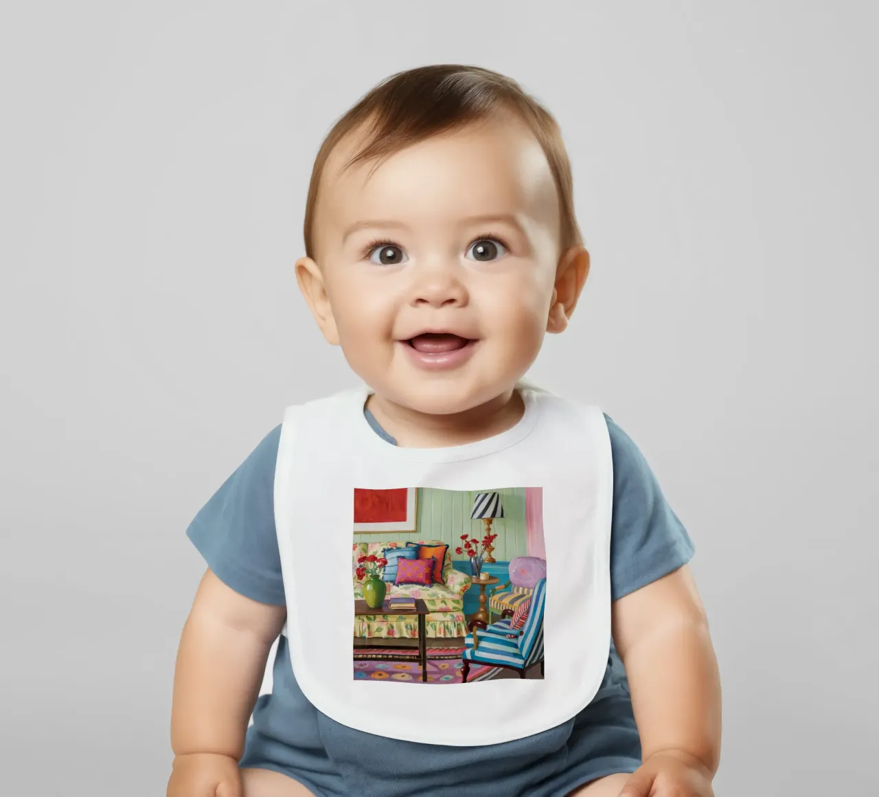 Eclectic Pattern Parlor Babylätzchen von Pan Denim