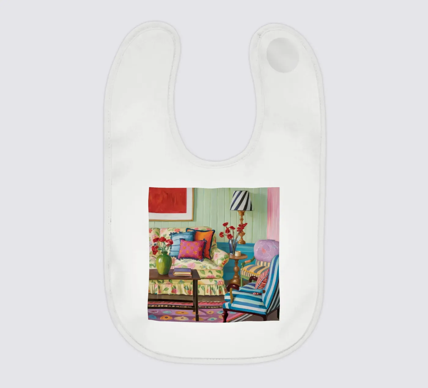 Eklektisch gemusterte Stube Babylätzchen von Pan Denim
