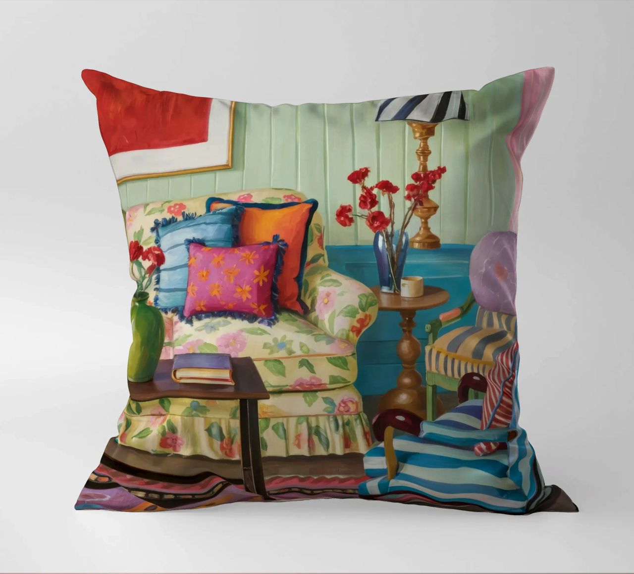 Eclectic Pattern Parlor decorative cushion by Pan Denim