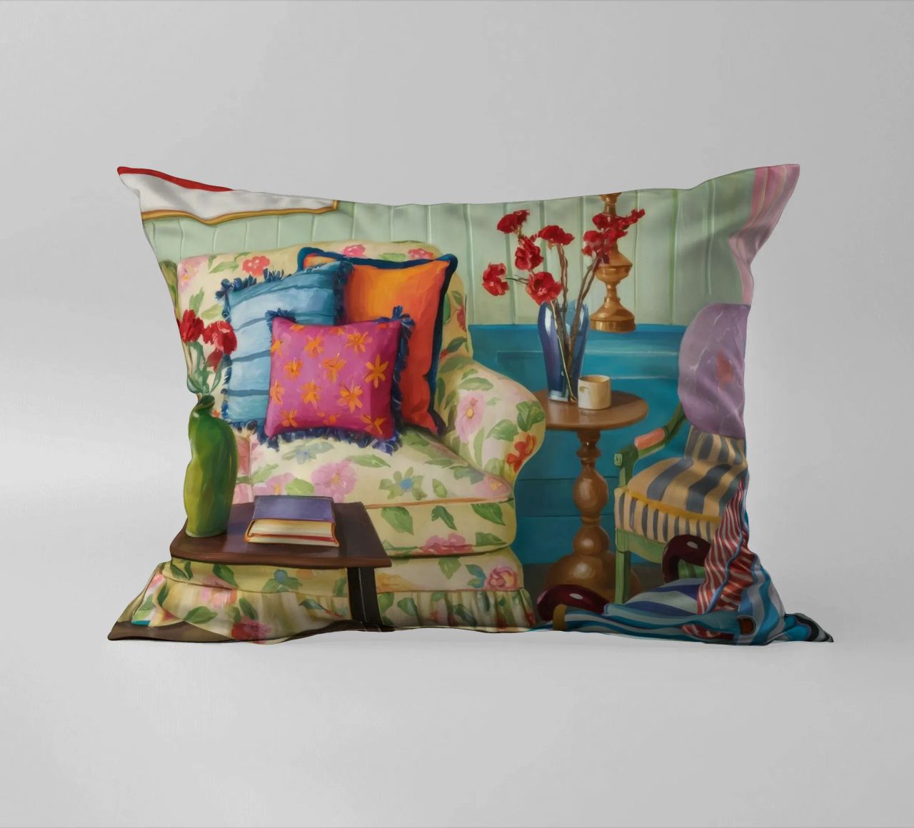 Eclectic Pattern Parlor decorative cushion by Pan Denim