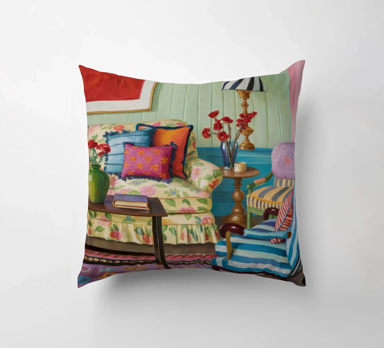 Eclectic Pattern Parlor decorative cushion by Pan Denim