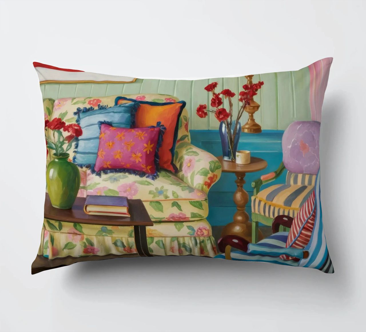 Eclectic Pattern Parlor decorative cushion by Pan Denim