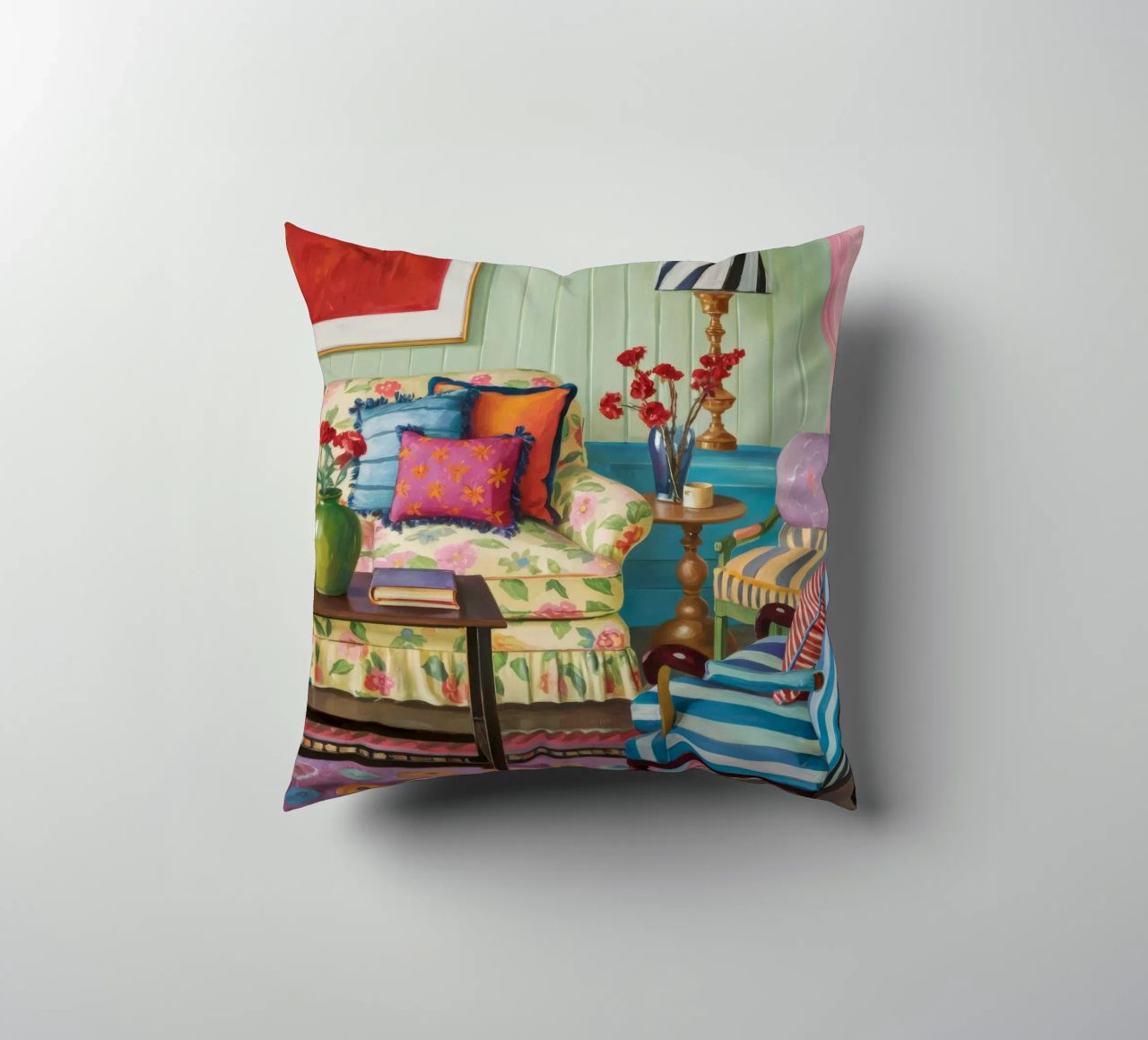 Eclectic Pattern Parlor decorative cushion by Pan Denim