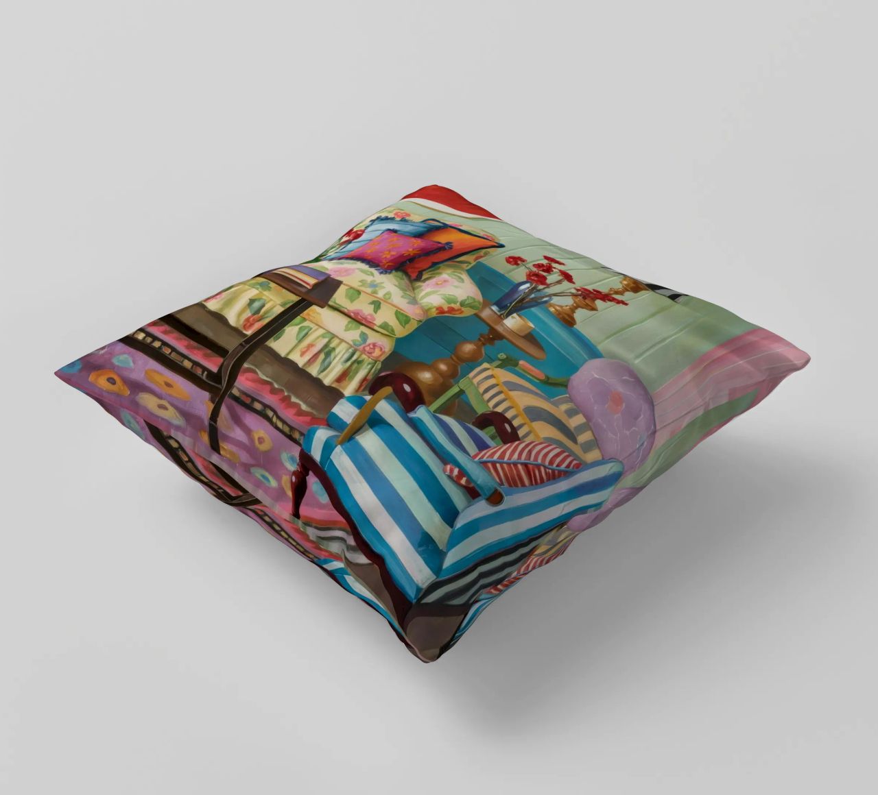 Eclectic Pattern Parlor decorative cushion by Pan Denim