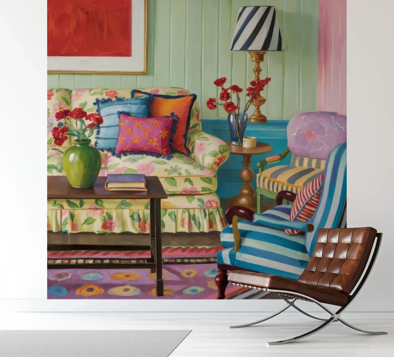 Eclectic Pattern Parlor fotobehang van Pan Denim