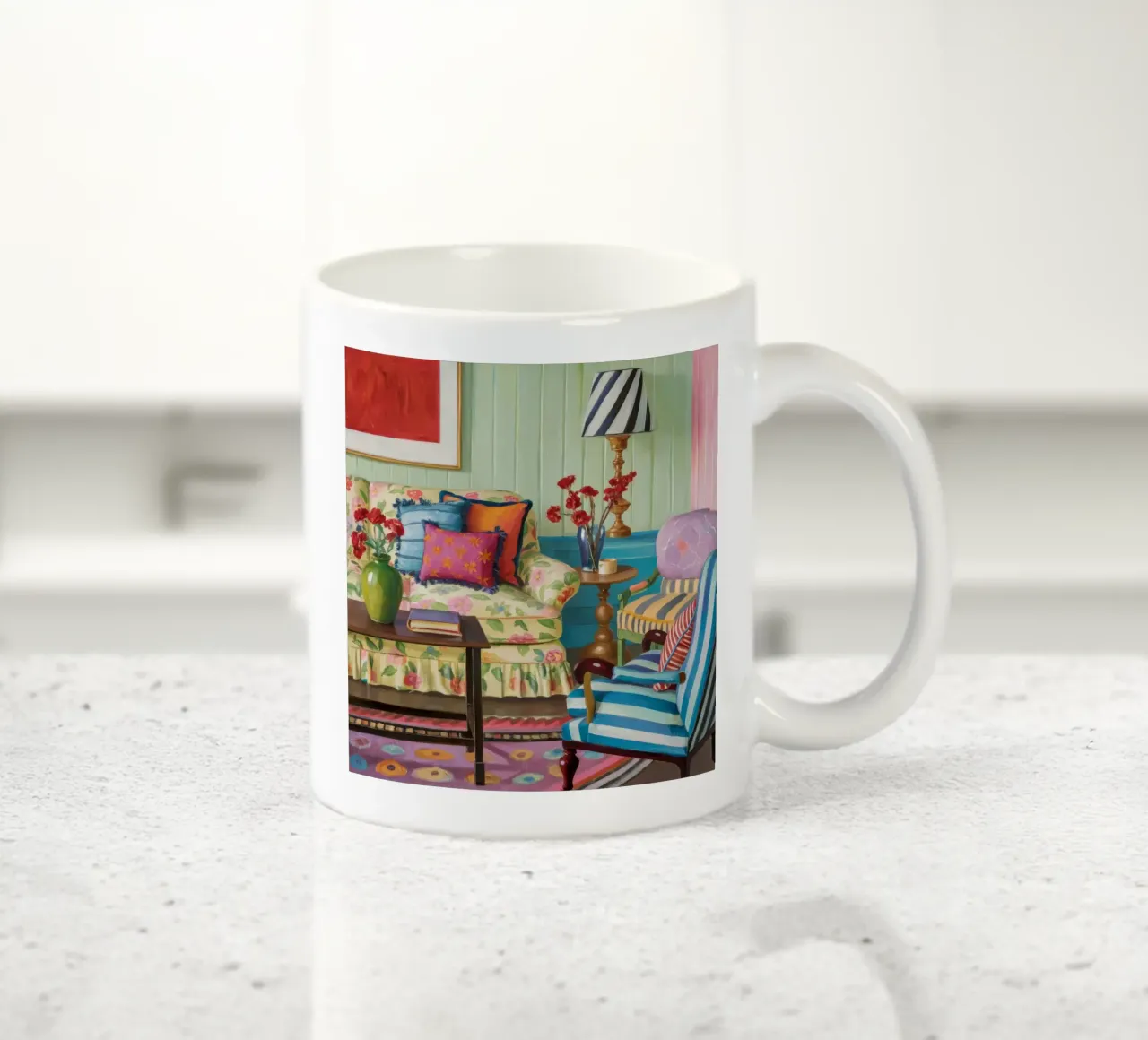 Eclectic Pattern Parlor ceramic mug by Pan Denim