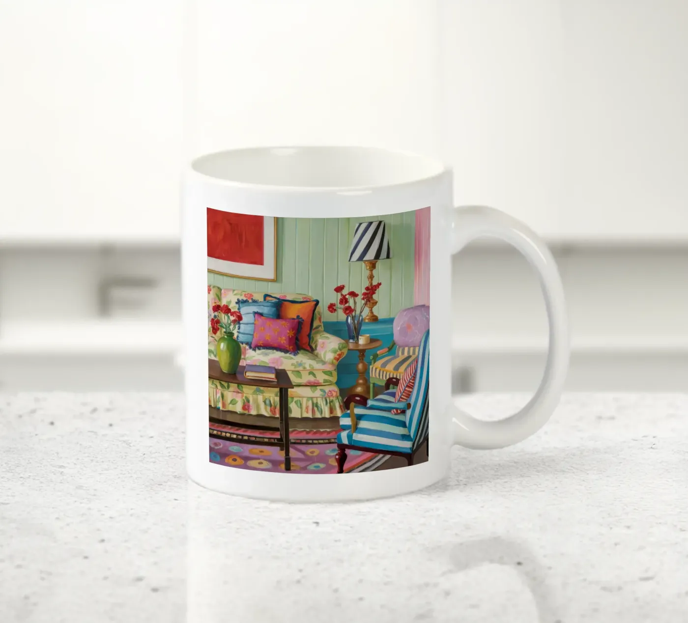 Eclectic Pattern Parlor ceramic mug by Pan Denim