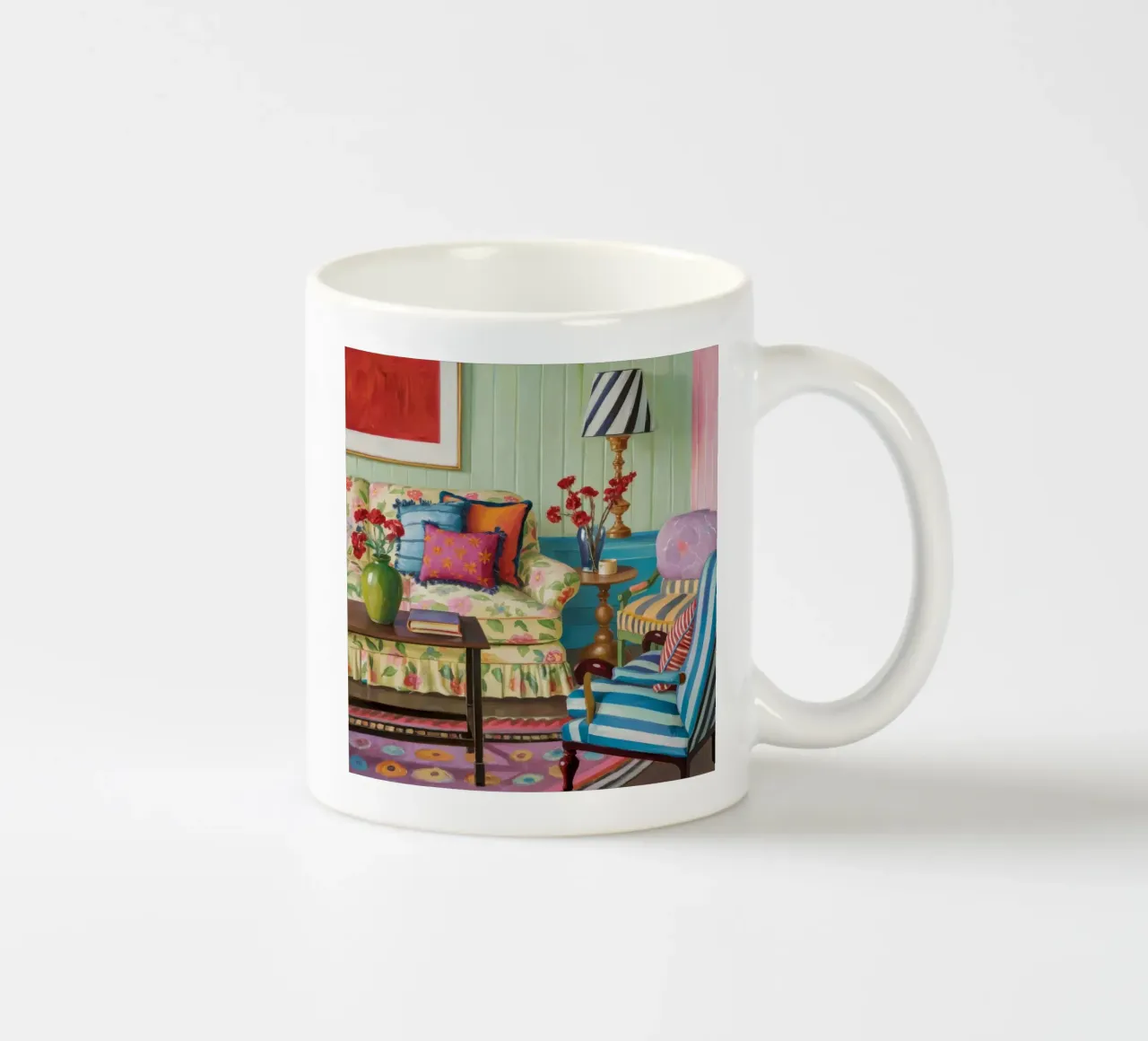 Eclectic Pattern Parlor ceramic mug by Pan Denim