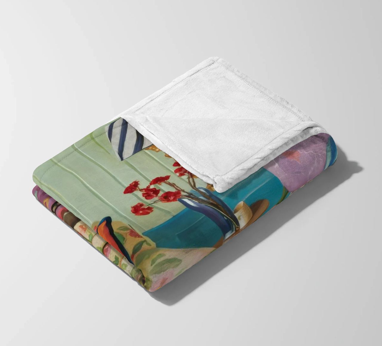 Eclectic Pattern Parlor fleece blanket by Pan Denim