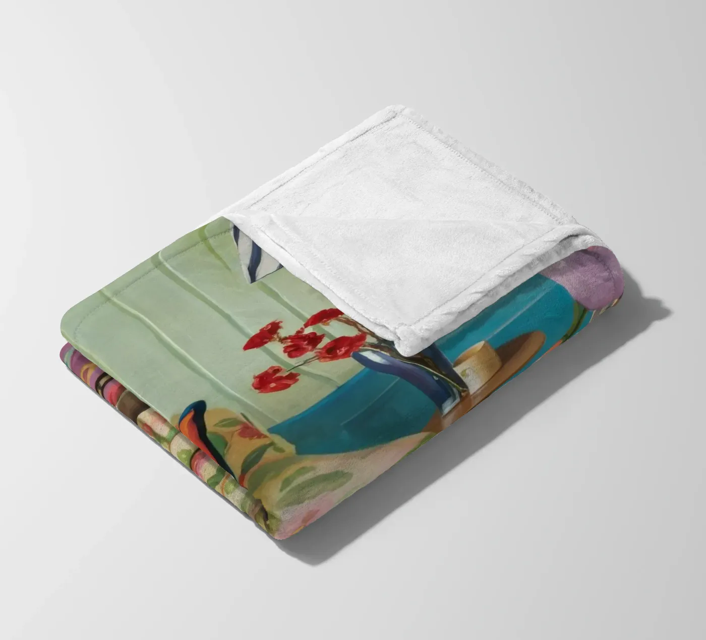 Eklektisch gemusterte Stube Fleecedecke von Pan Denim