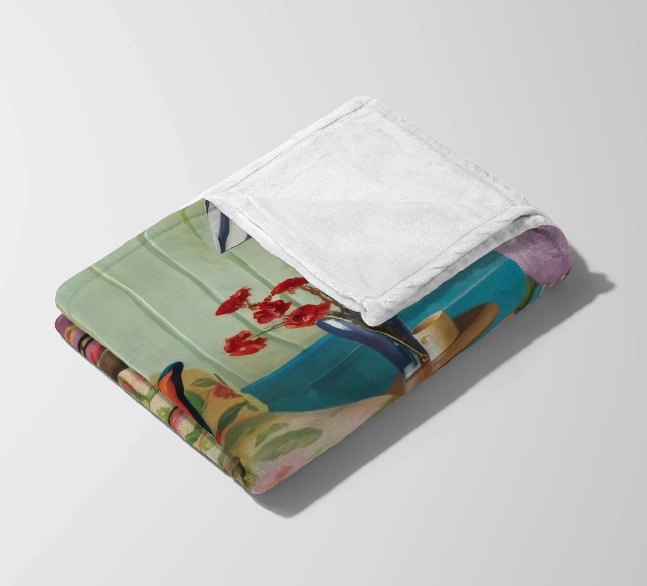 Eclectic Pattern Parlor fleece blanket by Pan Denim