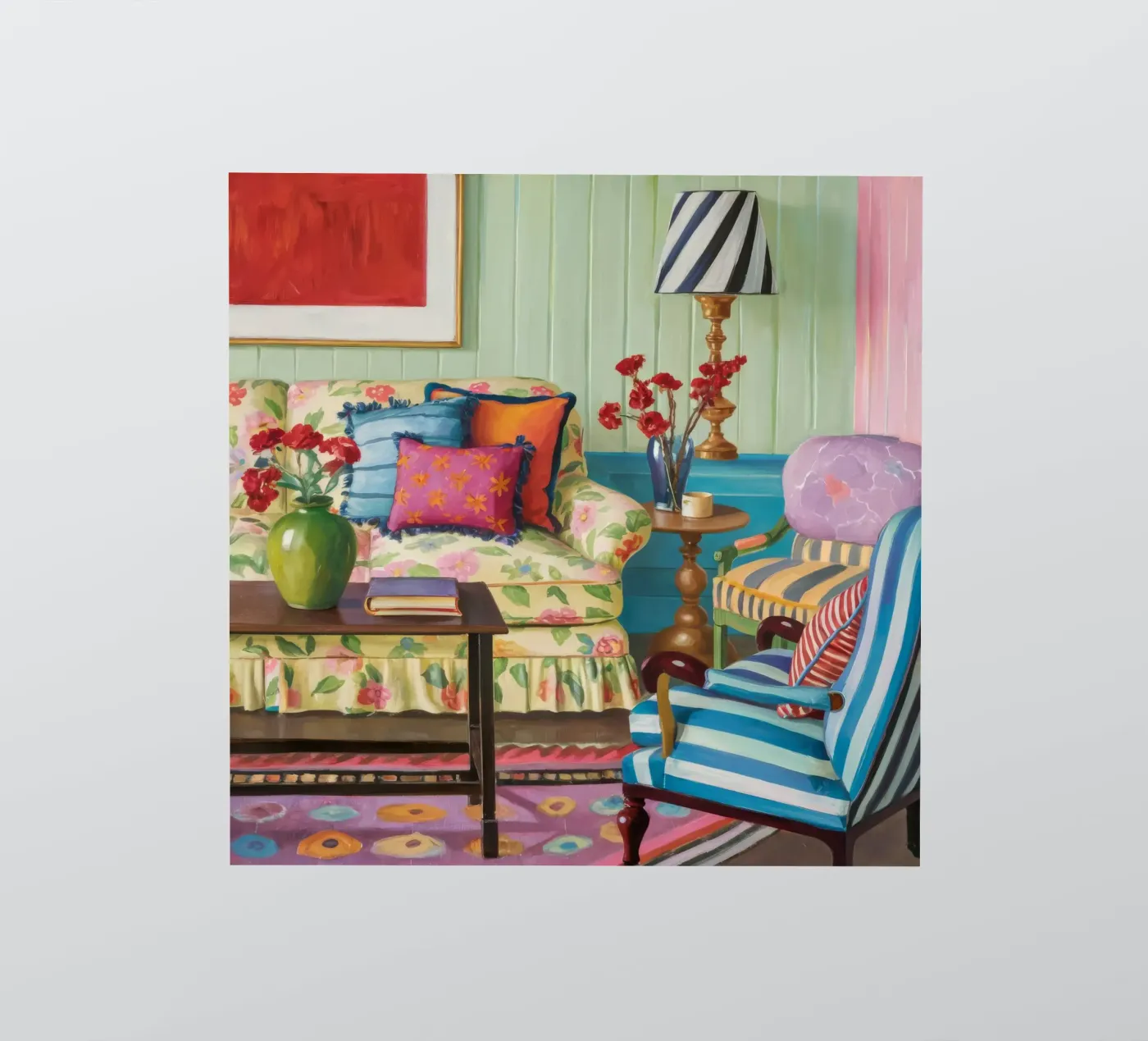 Salotto a motivi eclettici adesivo da Pan Denim