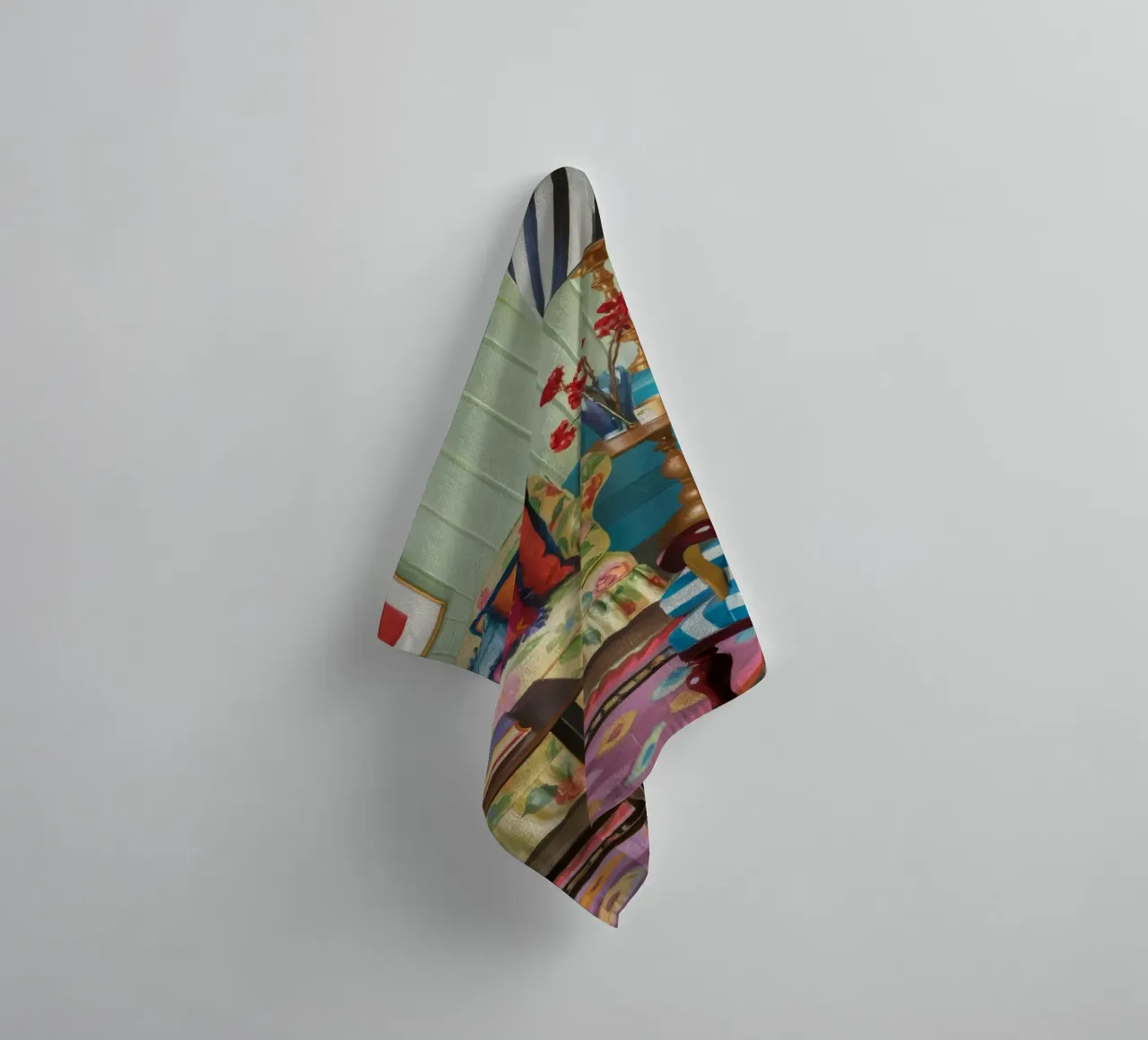 Parloir à motifs éclectiques serviette de bain de Pan Denim