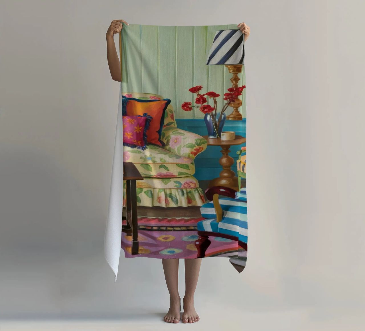 Eclectic Pattern Parlor beach towel by Pan Denim