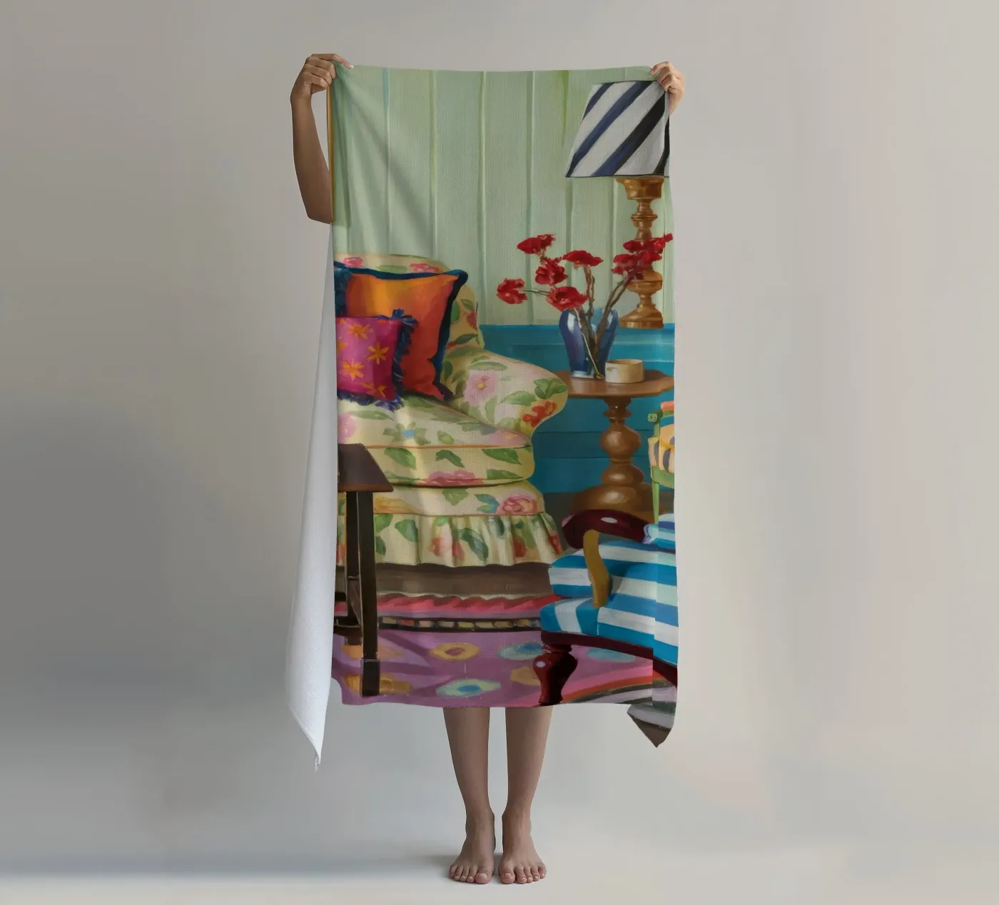 Eclectic Pattern Parlor beach towel by Pan Denim