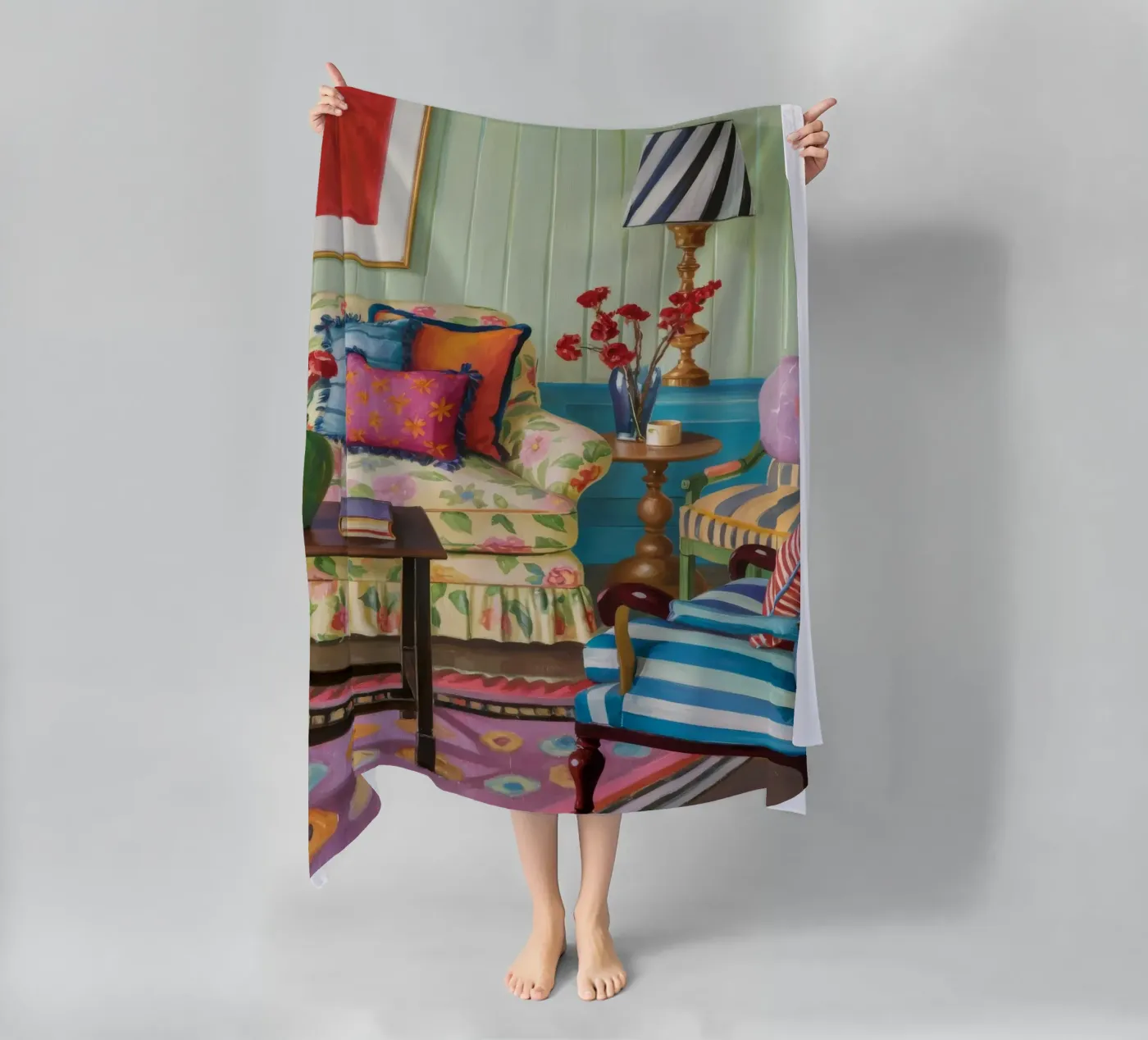 Eclectic Pattern Parlor beach towel by Pan Denim