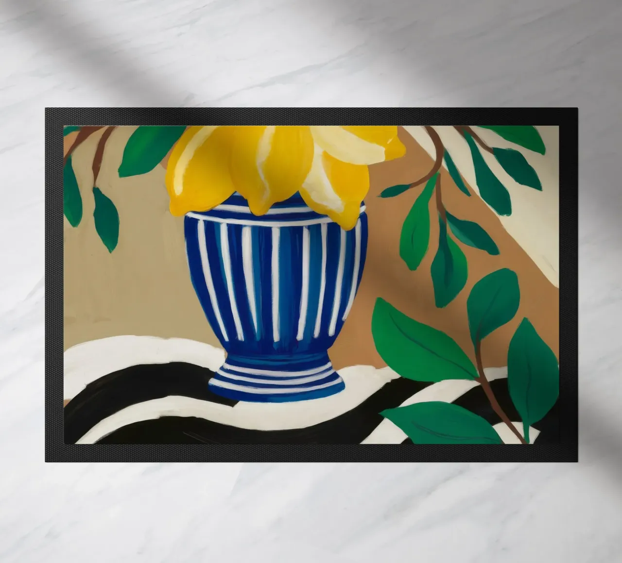 Agrumi in vaso a strisce zerbino da Dawn Light