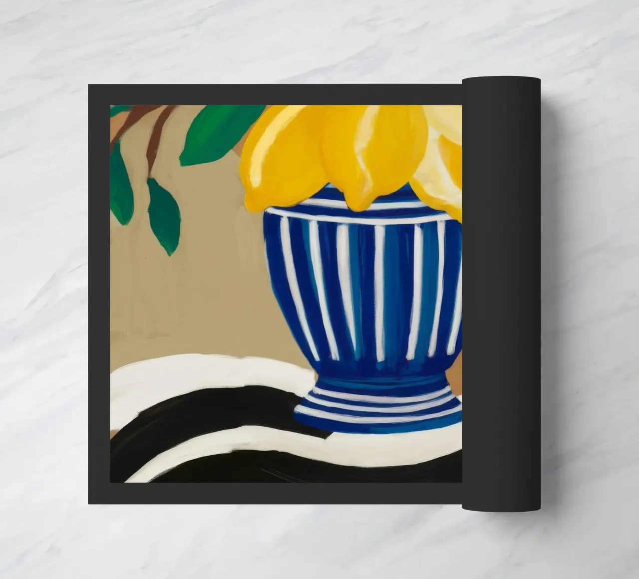 Agrumi in vaso a strisce zerbino da Dawn Light