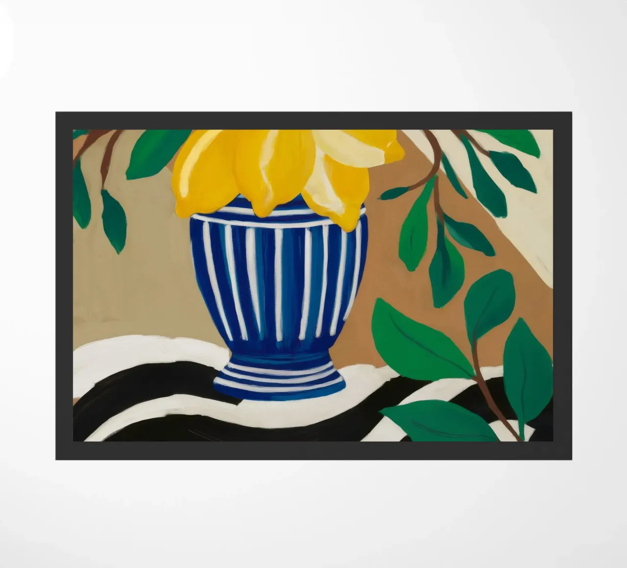 Agrumi in vaso a strisce zerbino da Dawn Light