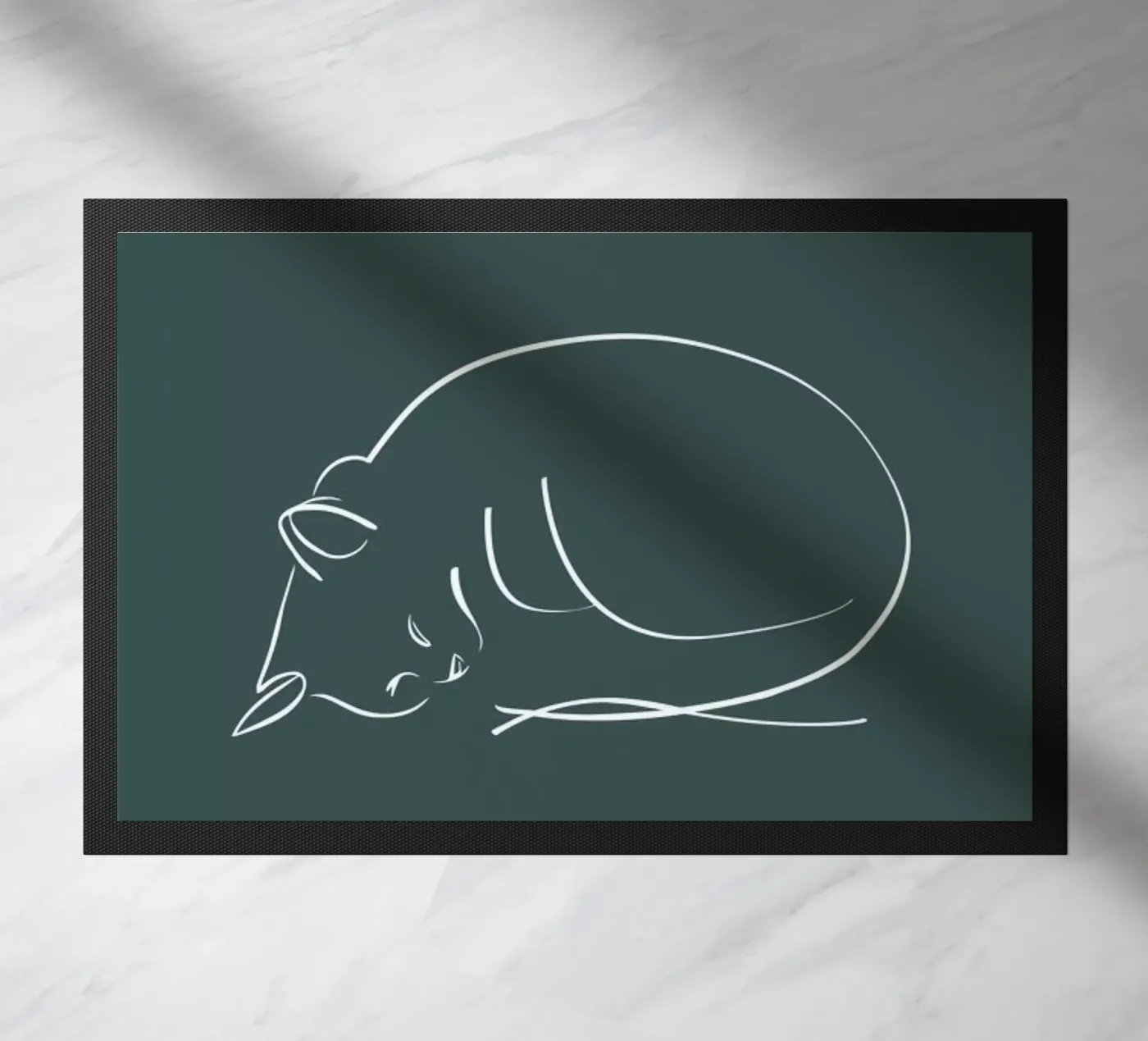 Sleeping Cat doormat by XOXO Arte