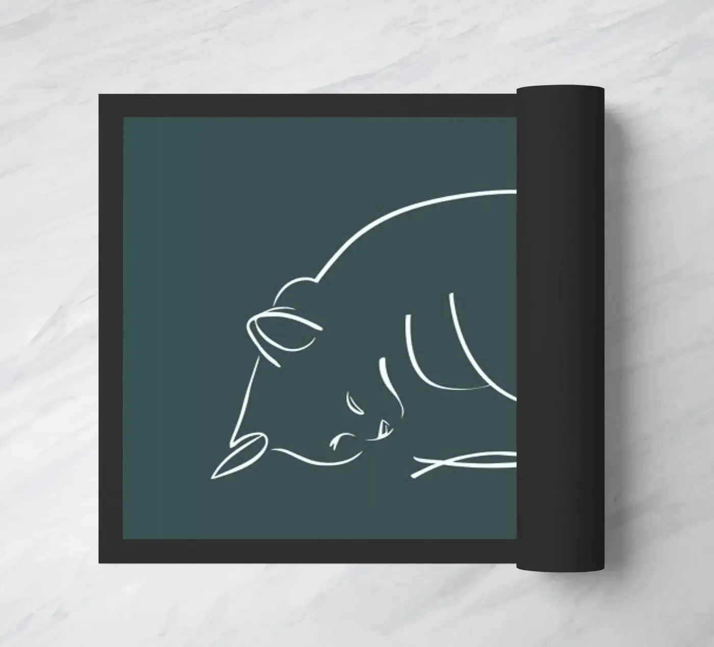 Sleeping Cat doormat by XOXO Arte