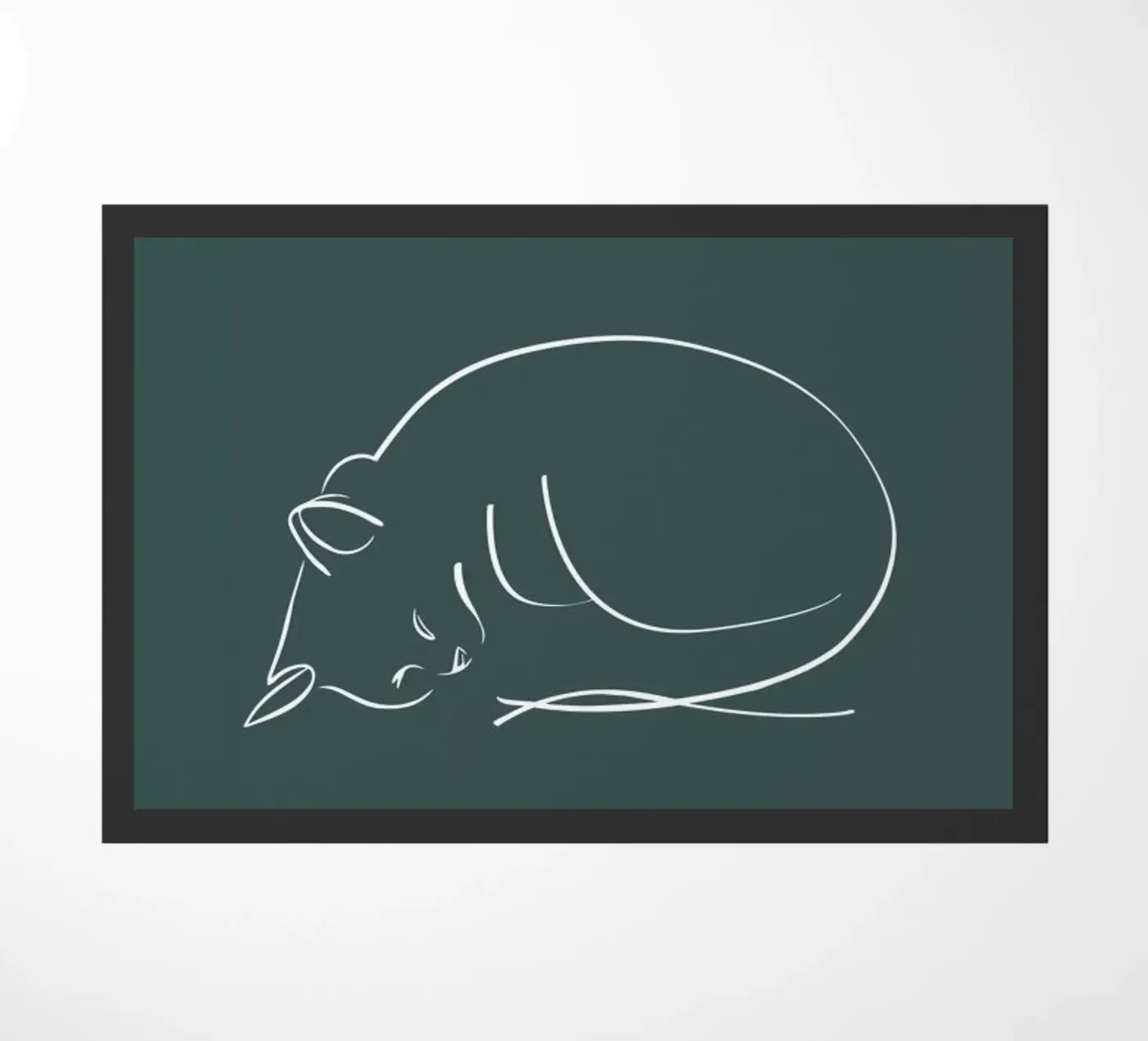 Sleeping Cat doormat by XOXO Arte