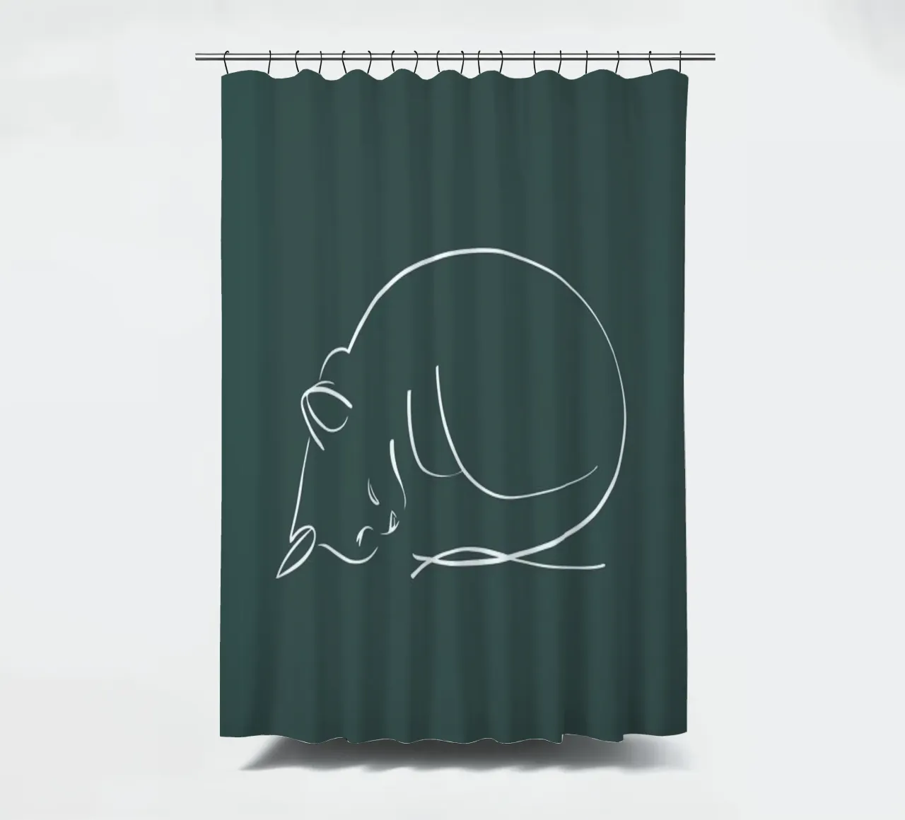 Sleeping Cat tenda da doccia da XOXO Arte