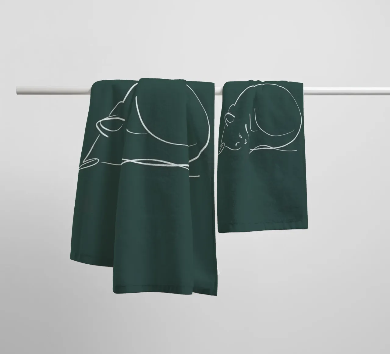 Sleeping Cat asciugamano da bagno da XOXO Arte