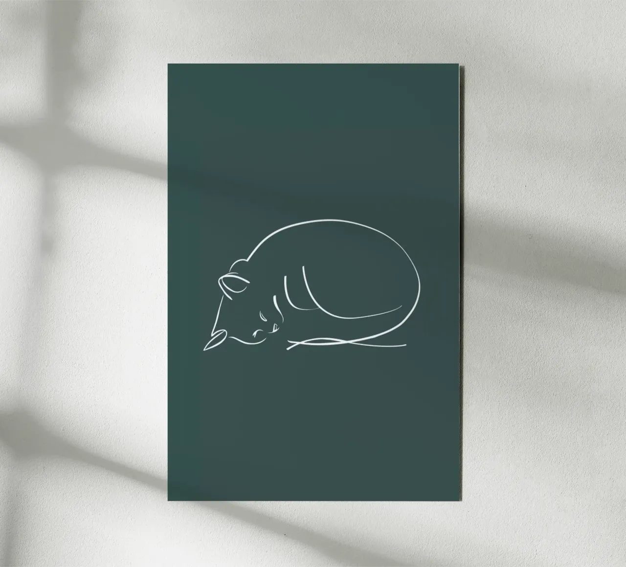Sleeping Cat alluminio dibond da XOXO Arte