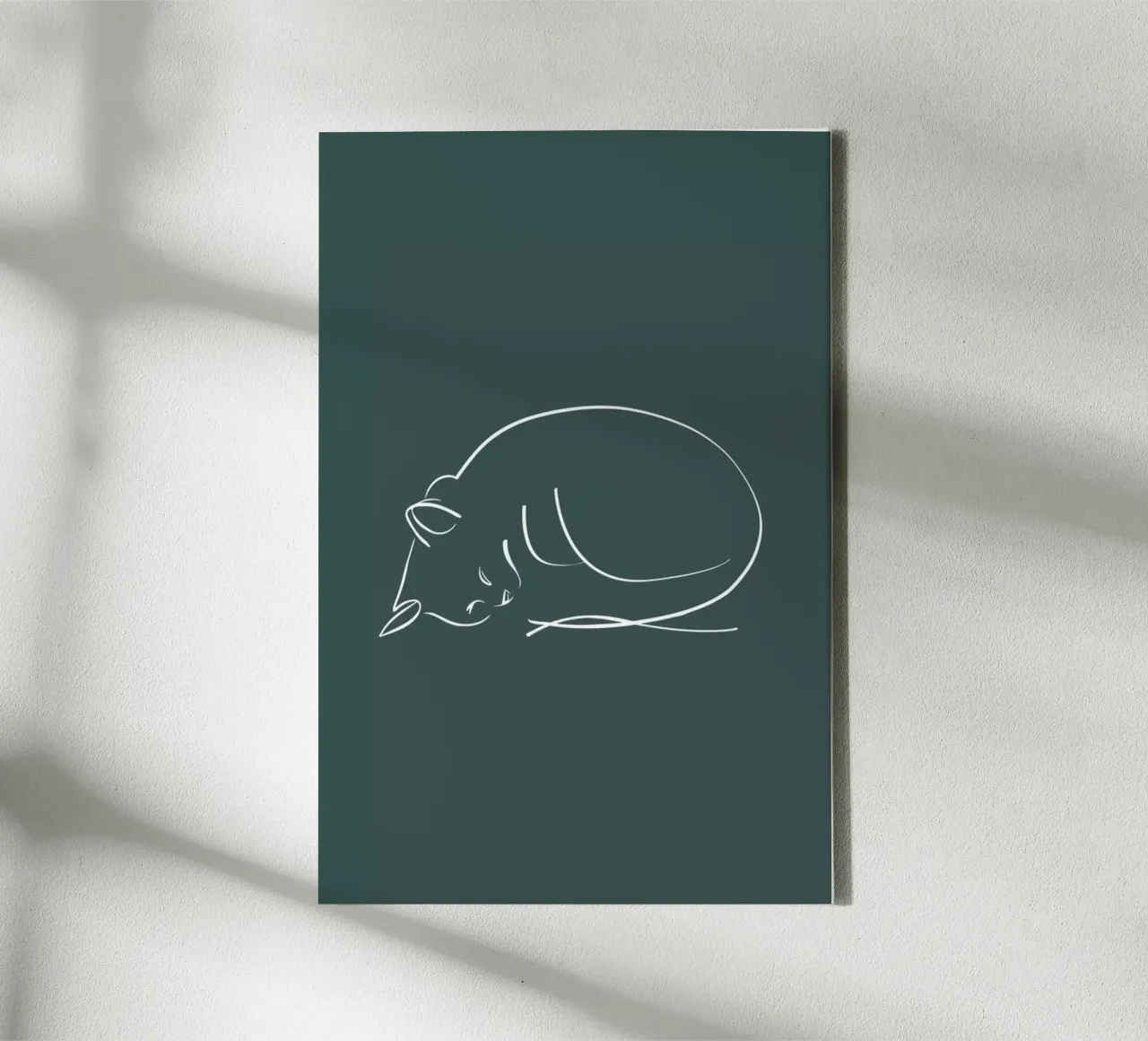 Sleeping Cat tela con Cornice a cassetta da XOXO Arte