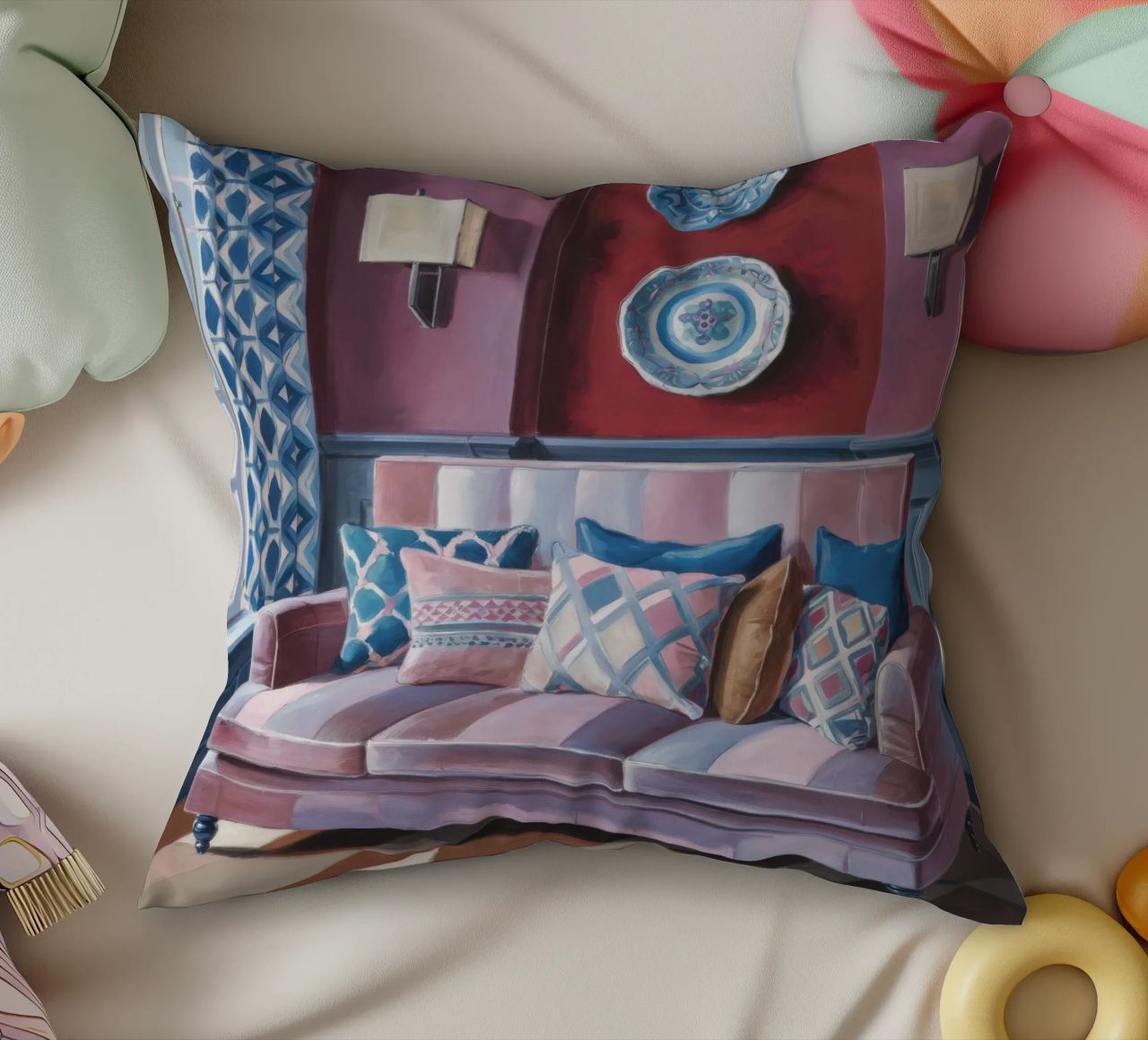 Velvet Sofa Serenity decorative cushion by Pan Denim
