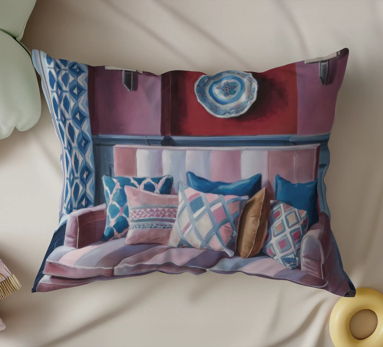 Velvet Sofa Serenity decorative cushion by Pan Denim