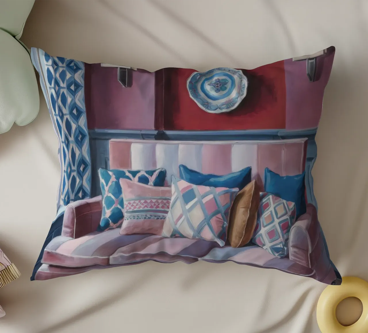 Divano in velluto Serenity cuscino da Pan Denim