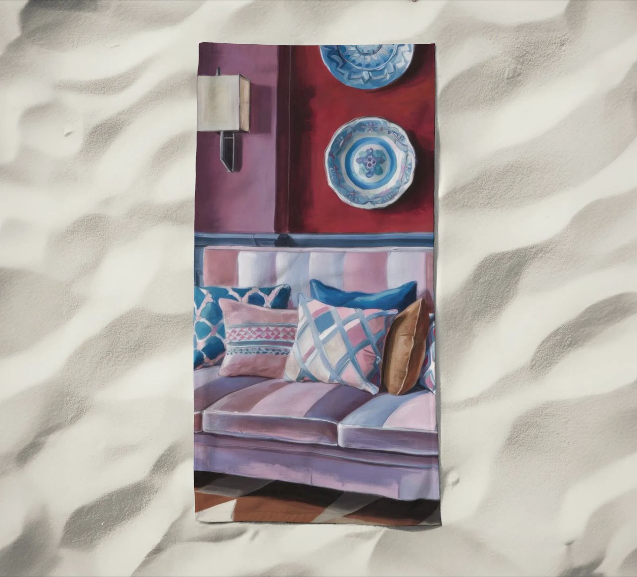 Divano in velluto Serenity telo mare da Pan Denim