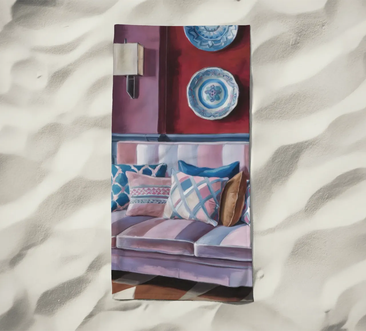 Divano in velluto Serenity telo mare da Pan Denim