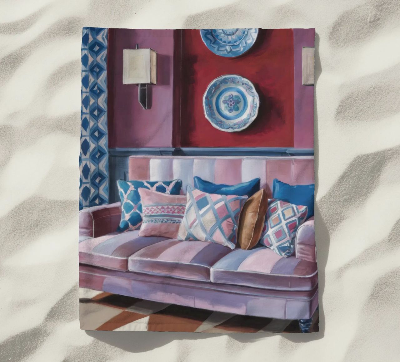 Divano in velluto Serenity telo mare da Pan Denim