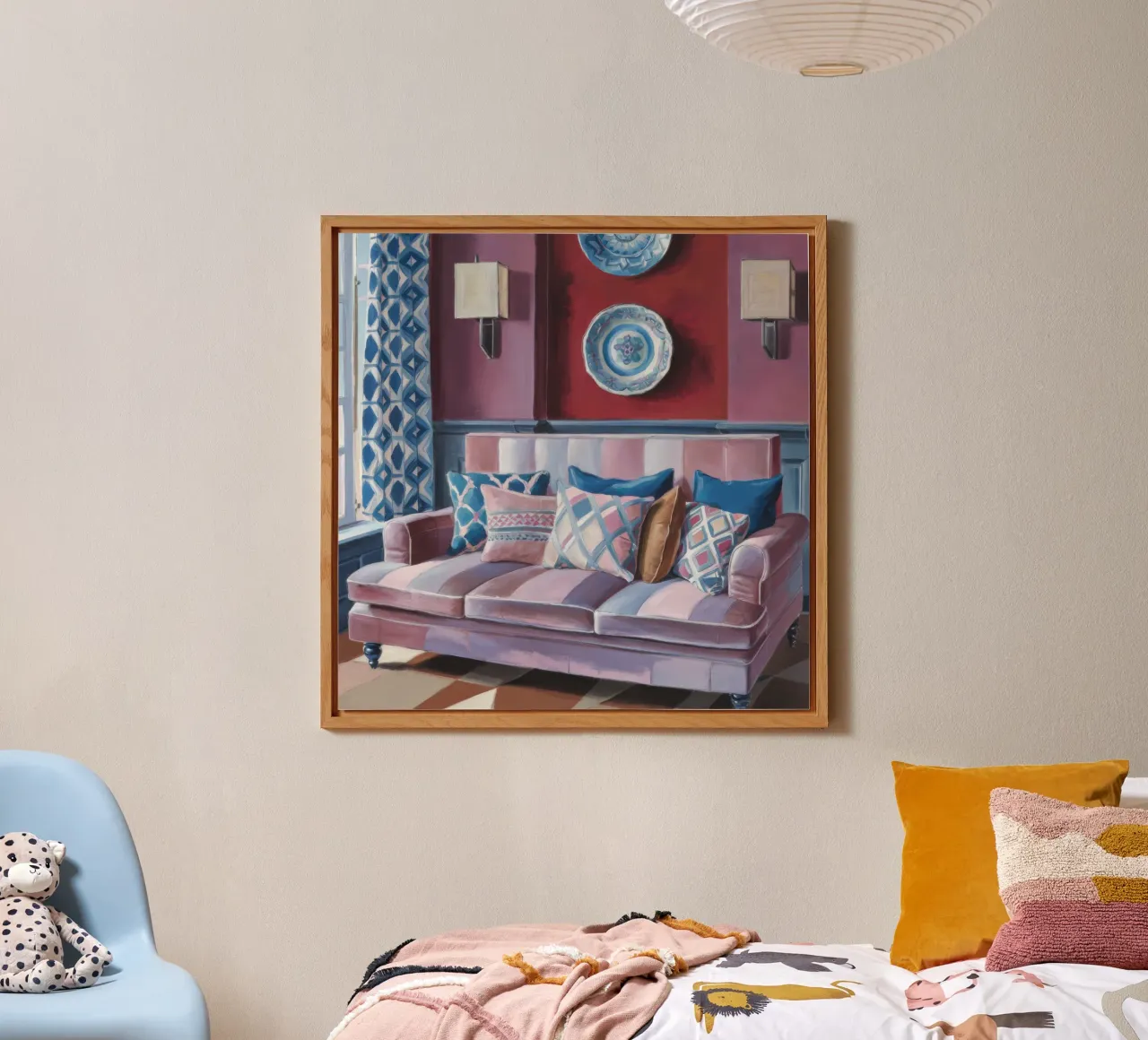 Divano in velluto Serenity alluminio dibond da Pan Denim