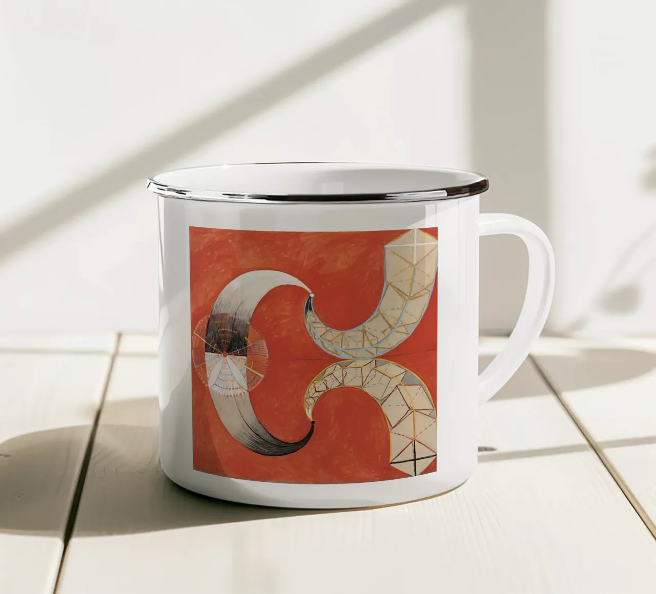 Hilma Af Klint Il cigno n. 9 tazza in smalto da Ceryspool