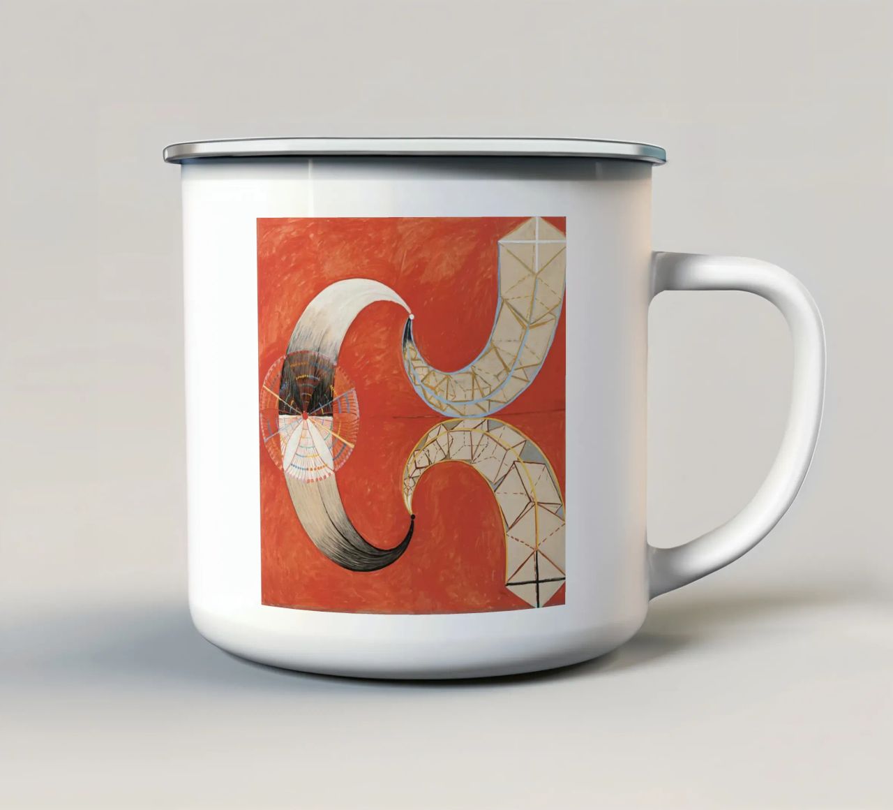 Hilma Af Klint Il cigno n. 9 tazza in smalto da Ceryspool