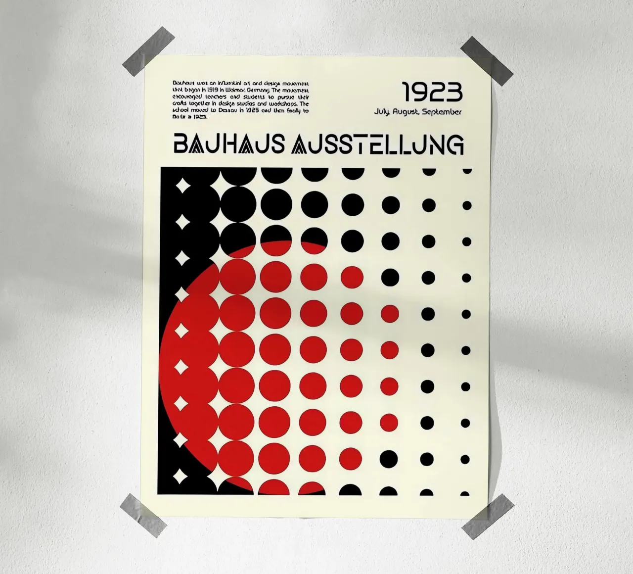 Bauhaus poster con telaio in legno da Brooke