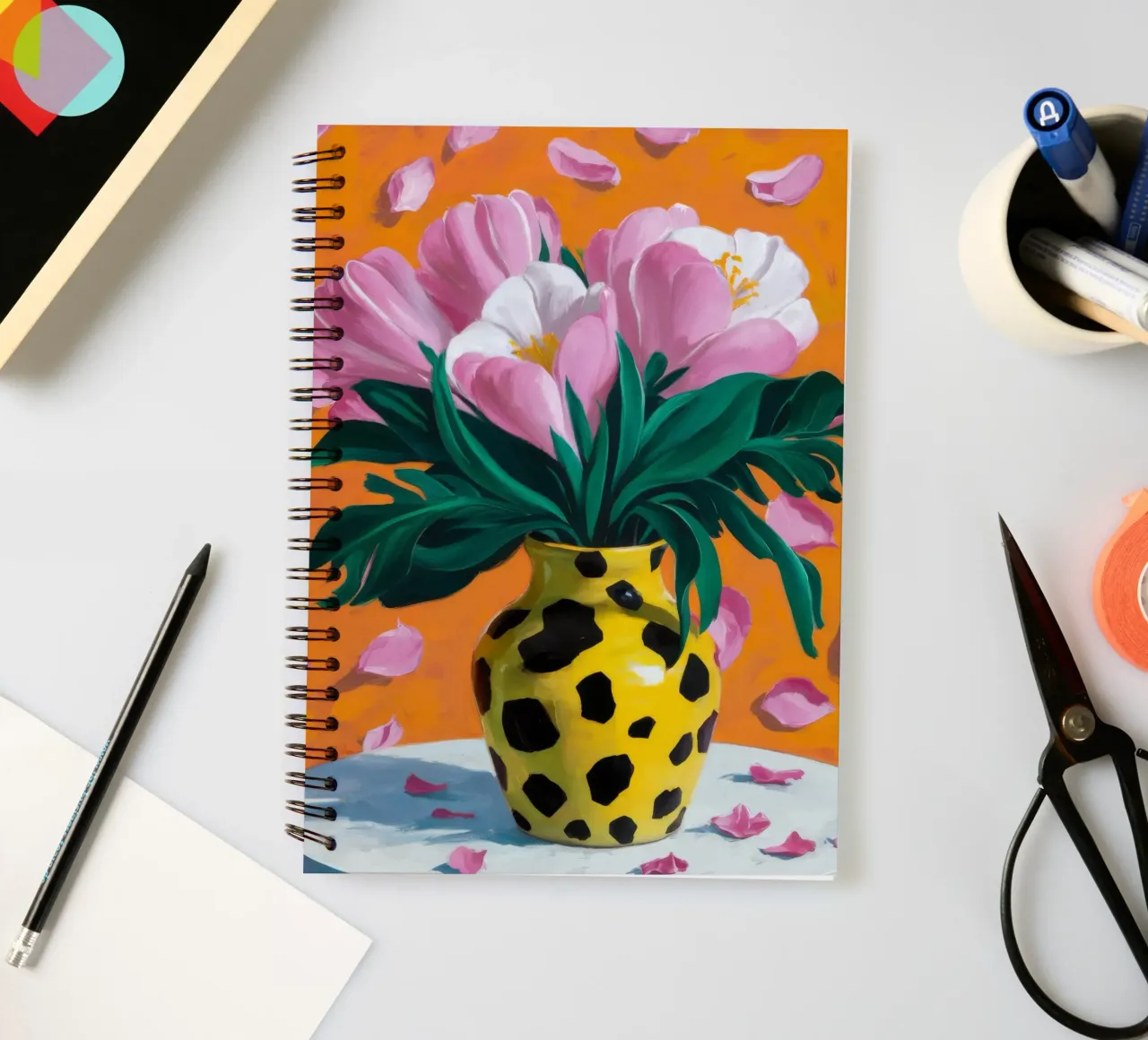Spotted Tulip Dream spiral notebook by Fable Tempa