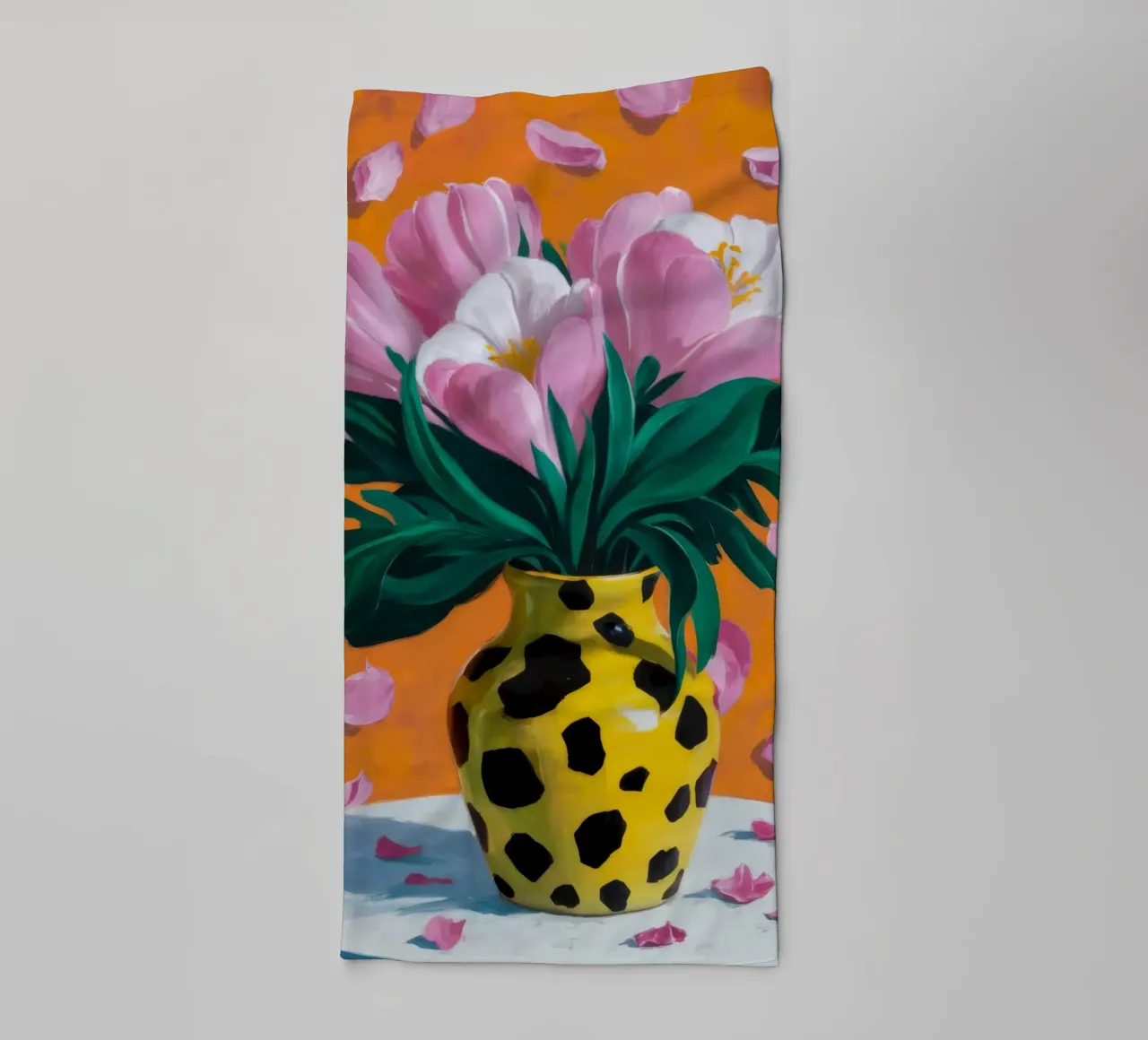 Sogno di tulipani maculati asciugamano da bagno da Fable Tempa
