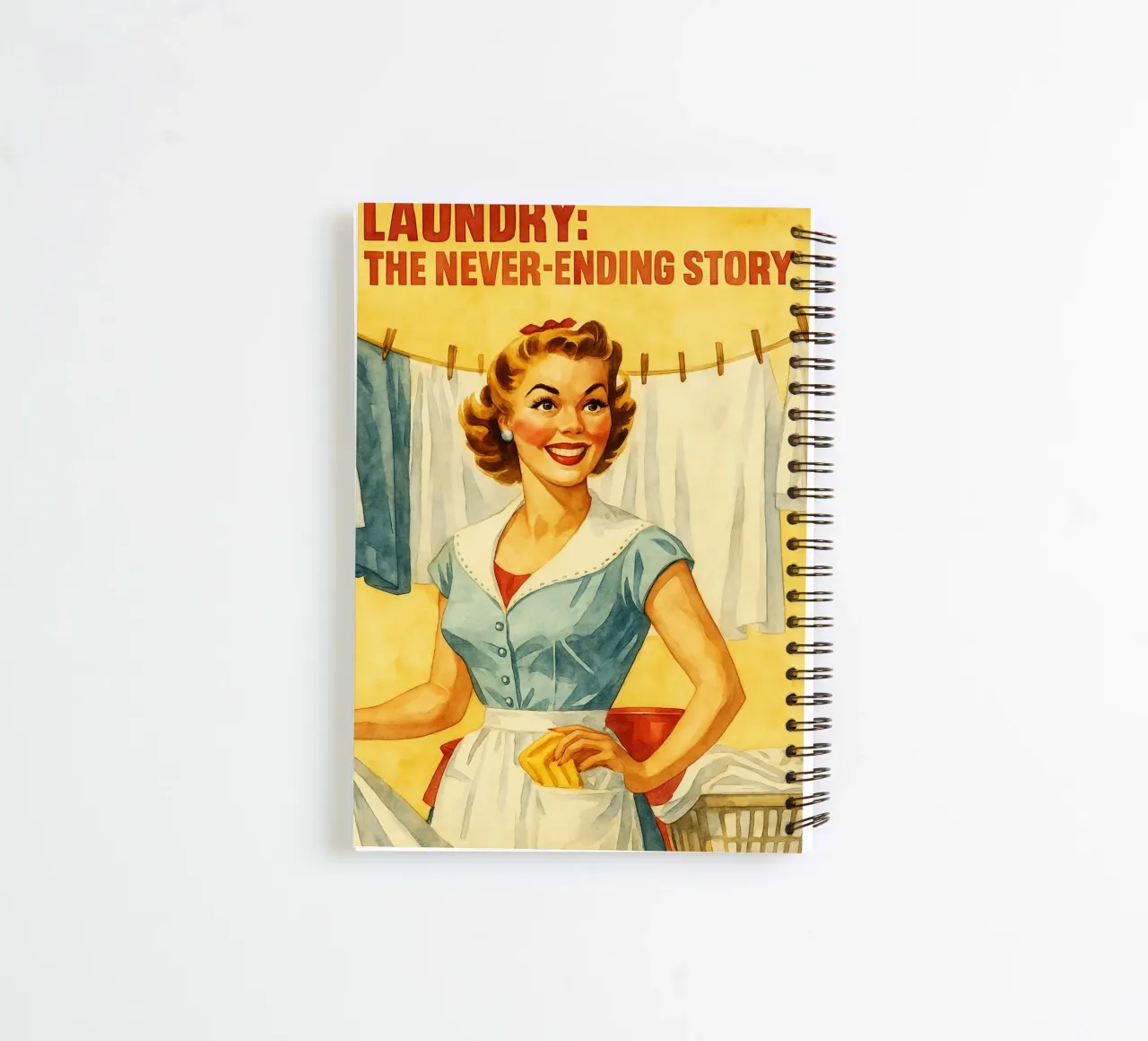 women funny quotes laundry never ends spiral notebook by pakazi