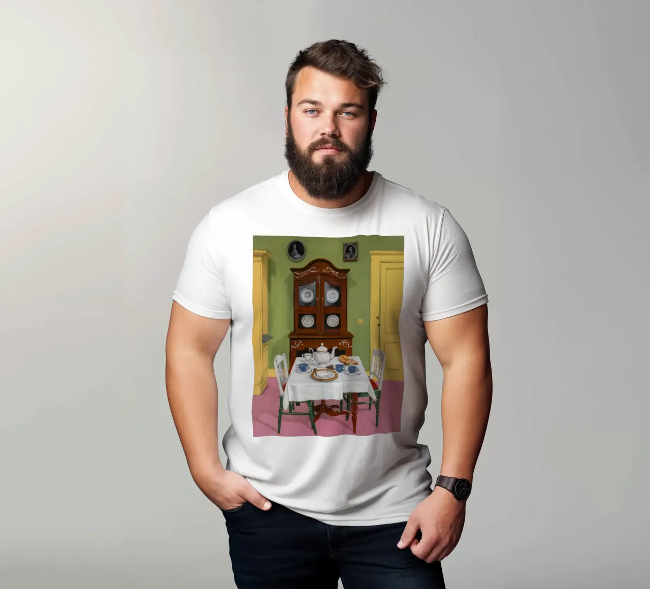 Antico banchetto per la conigliera t-shirt da Pan Denim