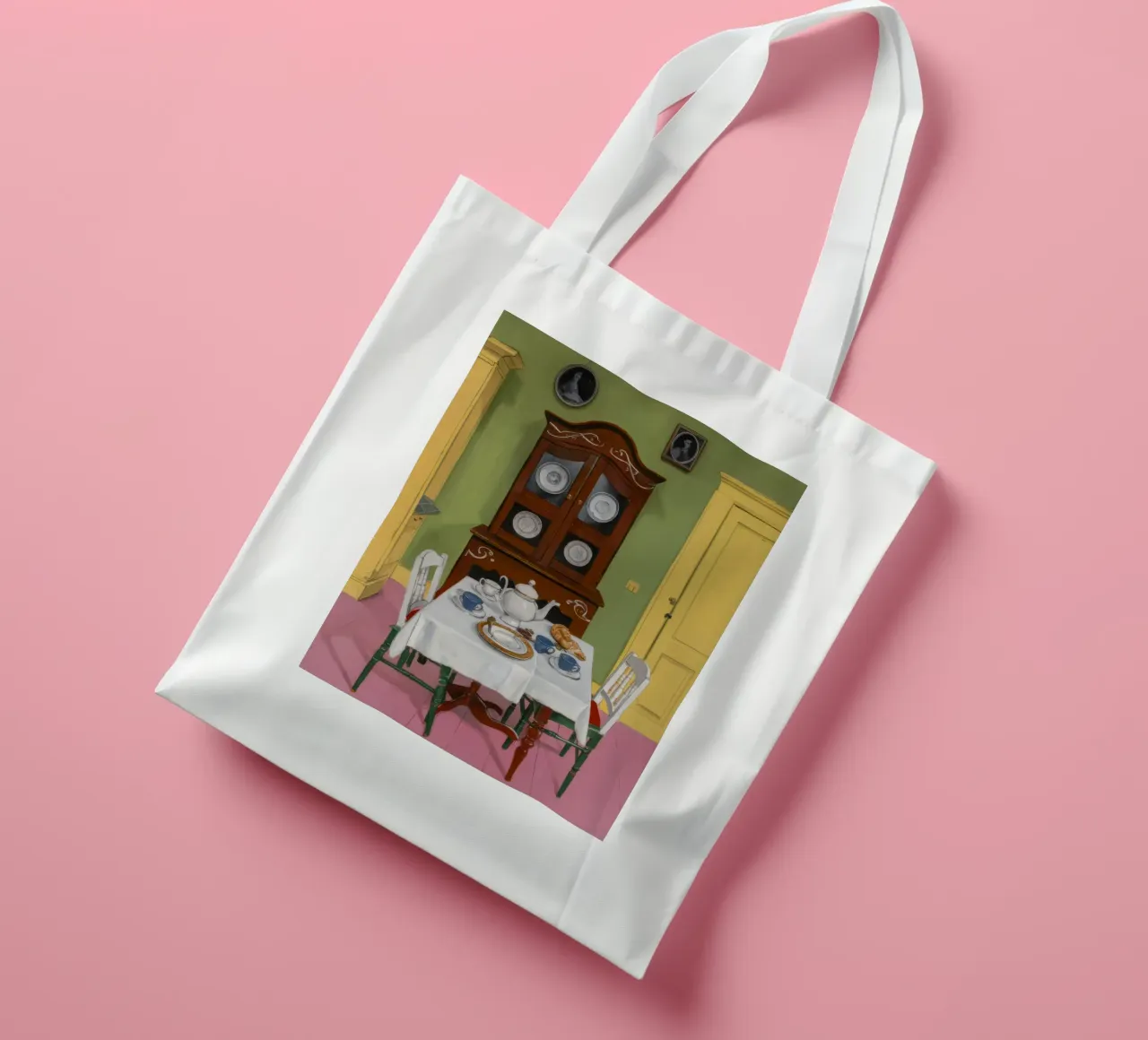 Antico banchetto per la conigliera borsa in juta da Pan Denim