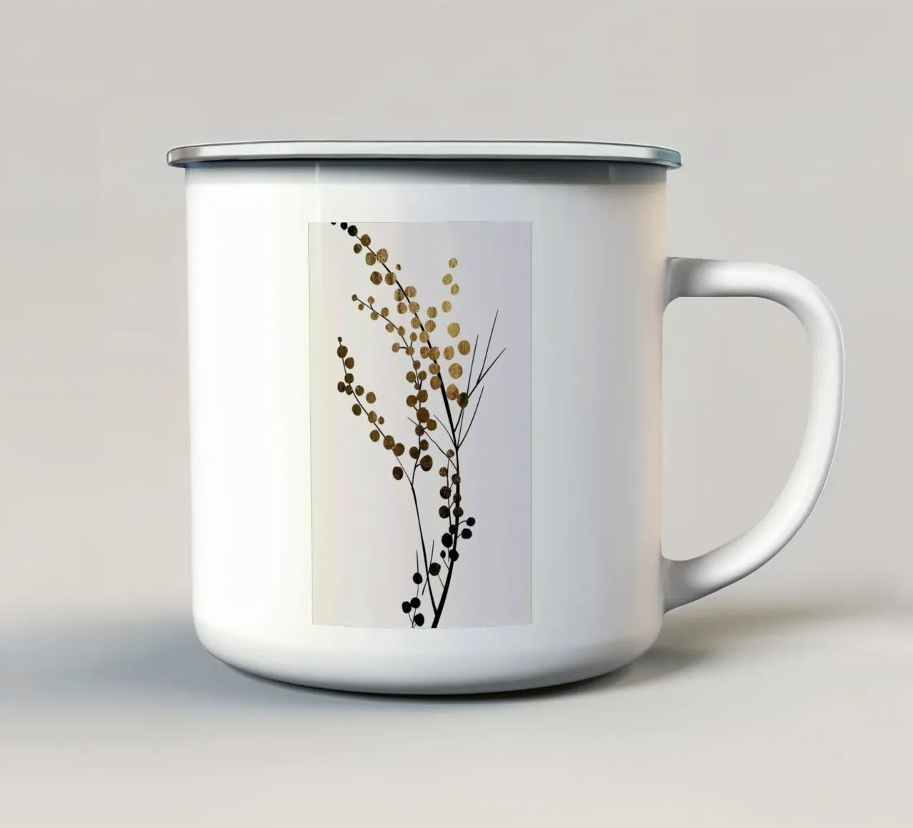 Golden Winter Days tazza in smalto da Kubistika