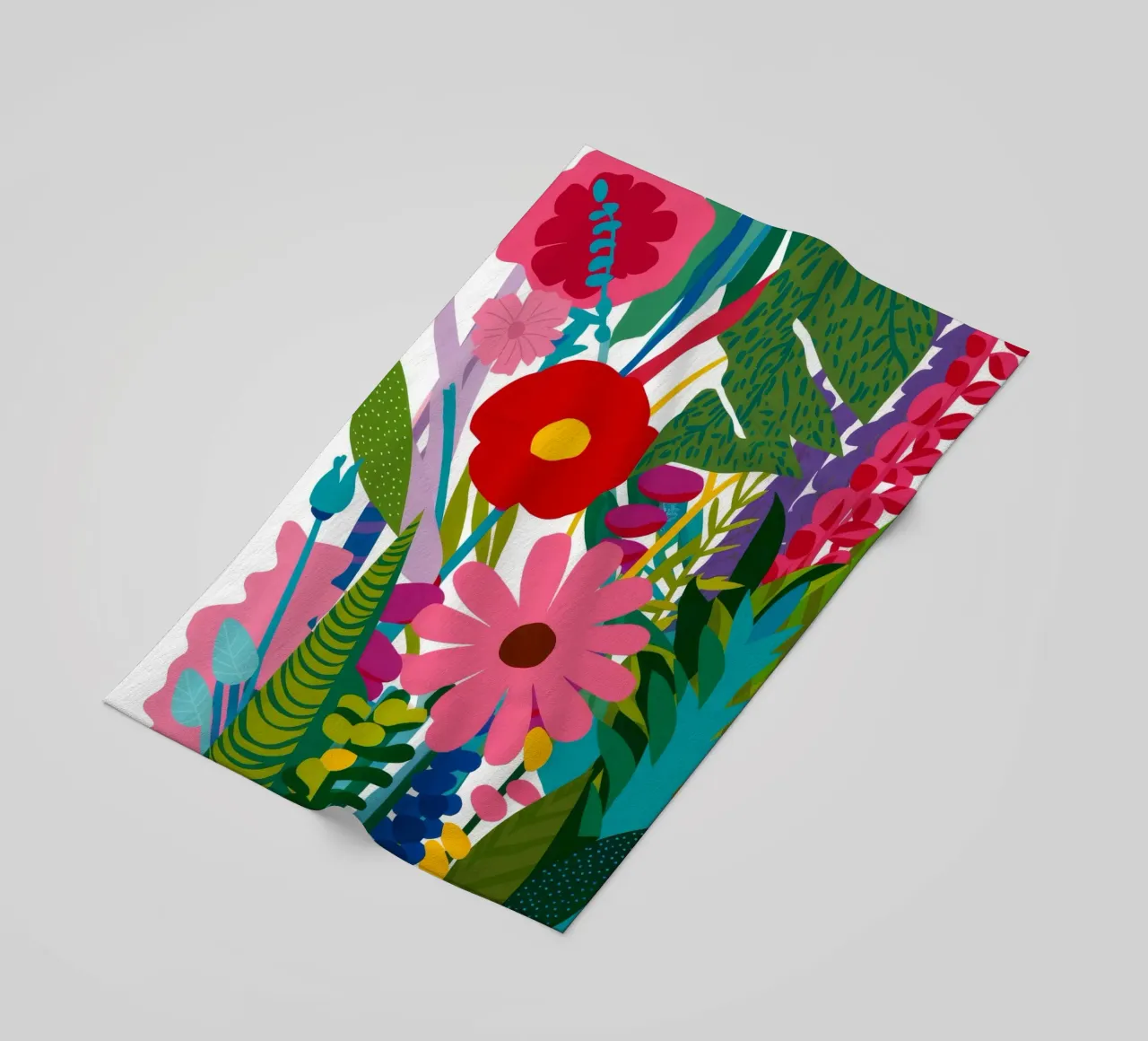 Vibrant Jungle Symphony beach towel by Fable Tempa