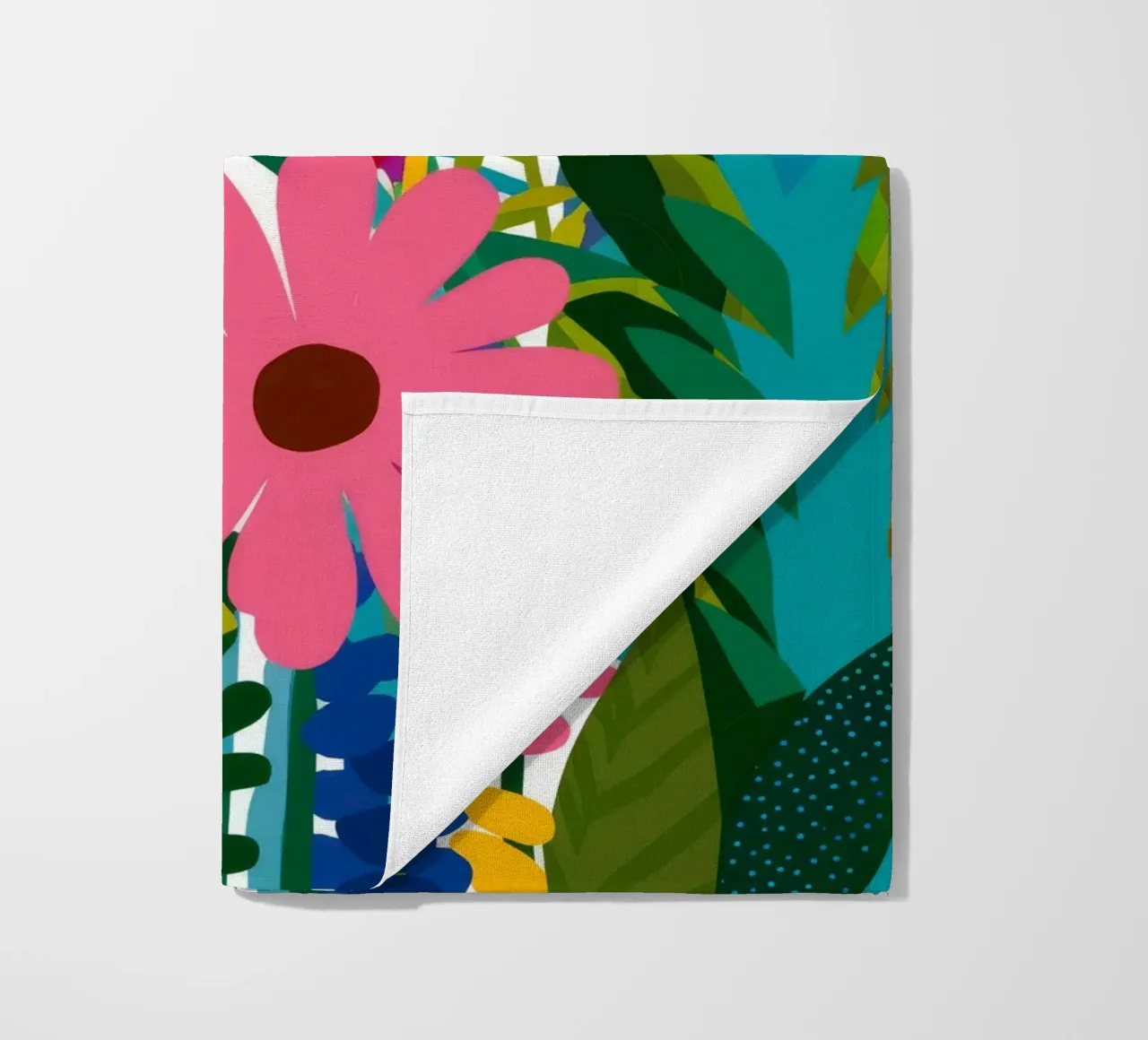 Vibrant Jungle Symphony beach towel by Fable Tempa